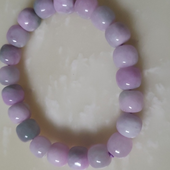 Natural Purple Kunzite  10.5mm crystal eyes beads hand bracelet - Picture 3 of 4